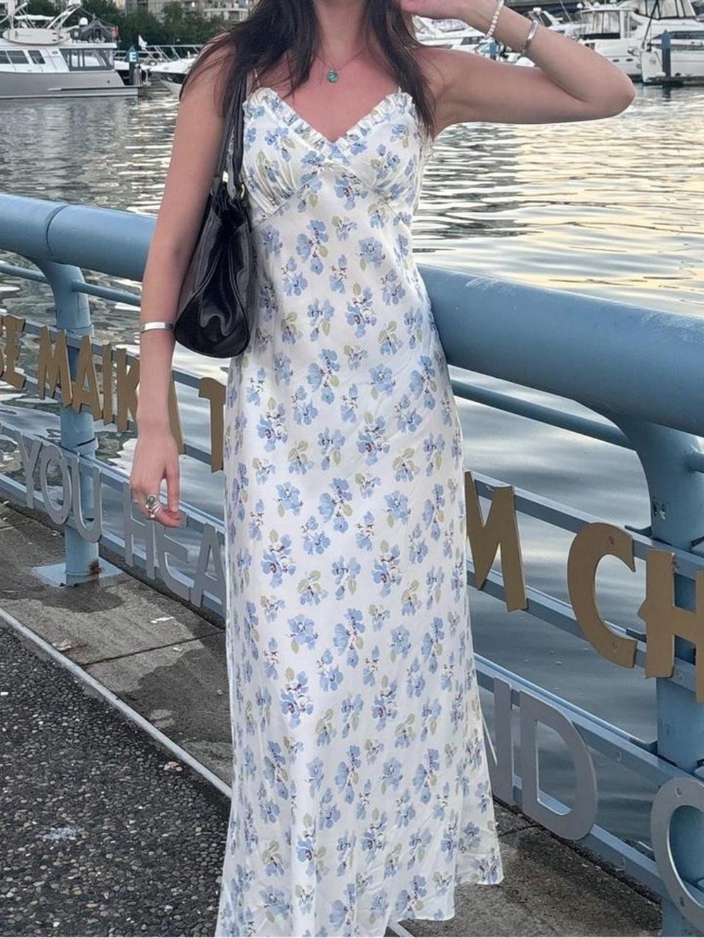 DOEN -Bleu Frolicking Floral- Sandia Dress 6